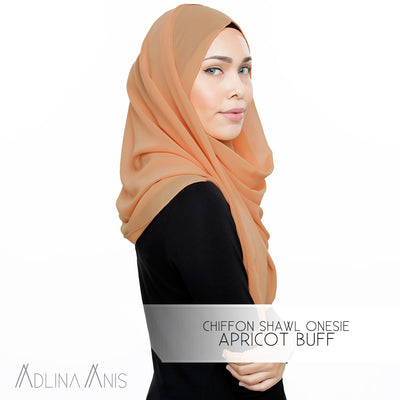 Adina Anis - Chiffon Shawl Onesie - Apricot Buff